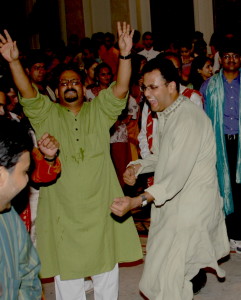 Girish Agarwal and Sanjeev Kotnala enjoying successful party. 