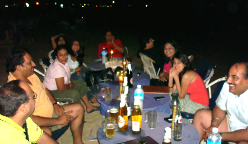 A group enjoying on a beach