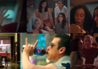 A collage of still from valentine day ads by brands