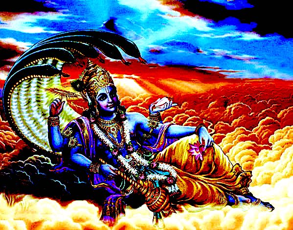 Lord Vishu on SHESHNAG SAYYA
