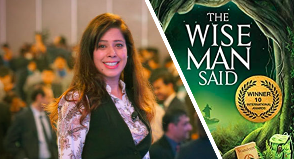 Picture of author PRIYA KUMAR with her book- The wise man said