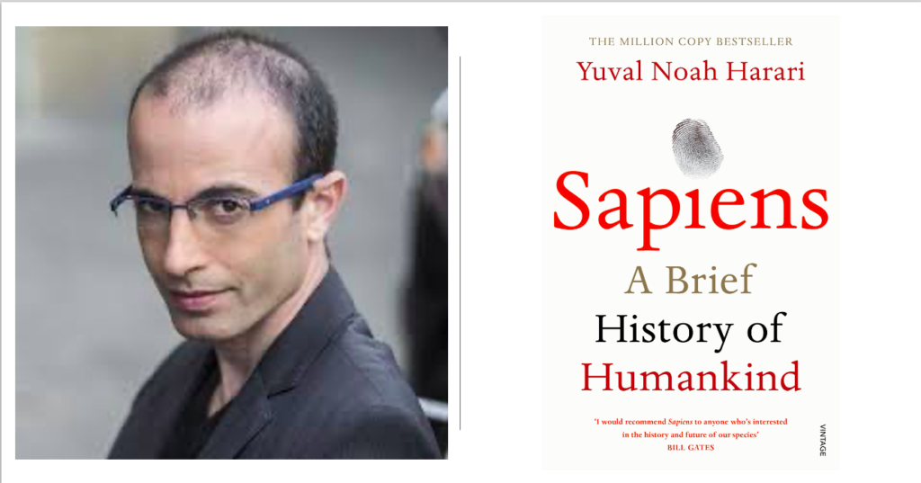 Yuval Noah Harari. the author and his book SAPIENS