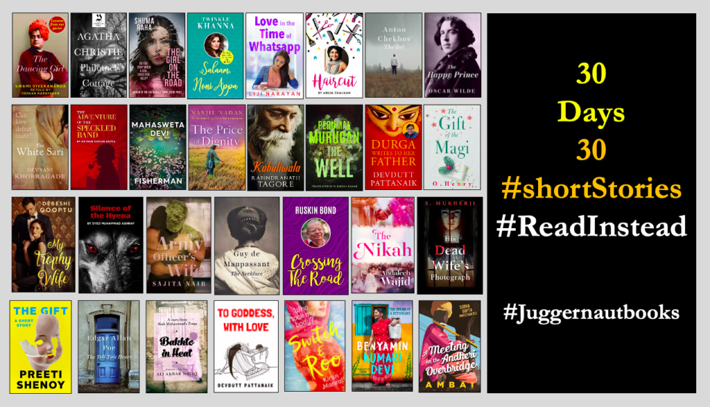 cover of the 30 stories I read on Juggernaut app under their #ReadInstead program