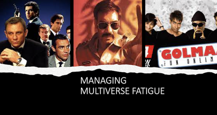 FRAMES FROM DIFFERENT MOVIES TO MAKE A POINT ABOUT AUDIENCE FATIGUE