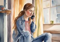 Silence - a girl on phone