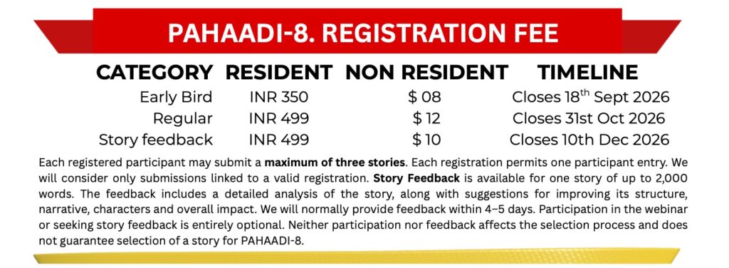 PAHAADI 8 REGISTRATION FEE